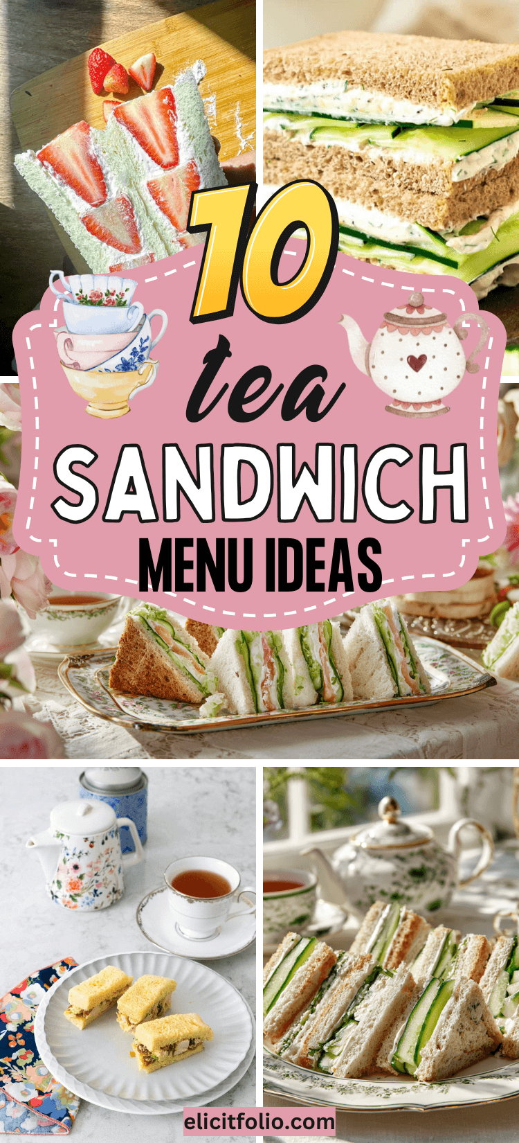 photo shows examples of six different sandwiches from the blog round up by elicit folio