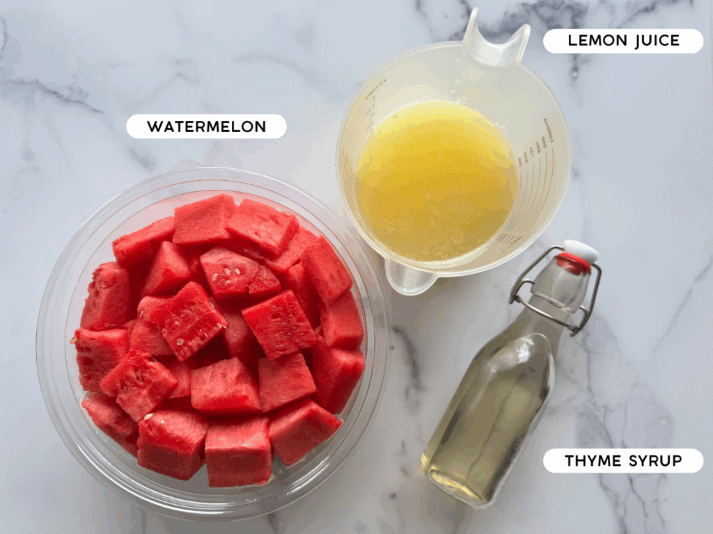 photo of watermelon lemonade ingredients