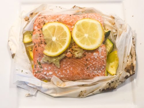Salmon in Parchment Paper  Salmon en Papillote Recipe by Lounging