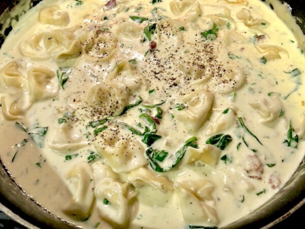 Creamy Bacon Truffle Tortellini