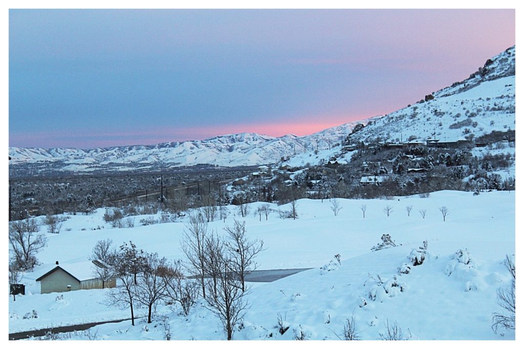 photo of susnset in salt lake city utah