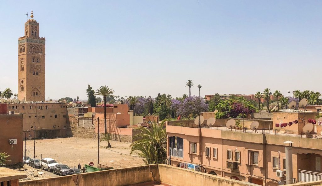 Marrakech medina city view