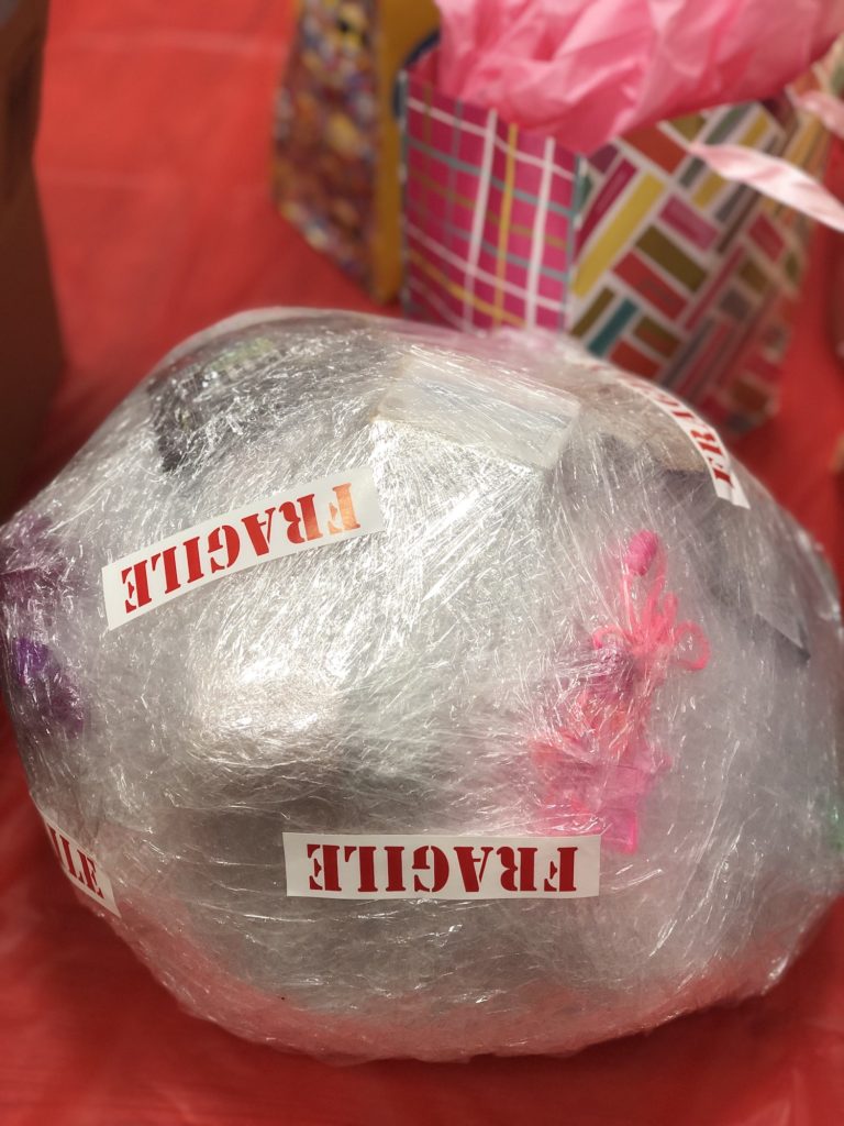 Saran Wrap Game for Housewarming Party game idea