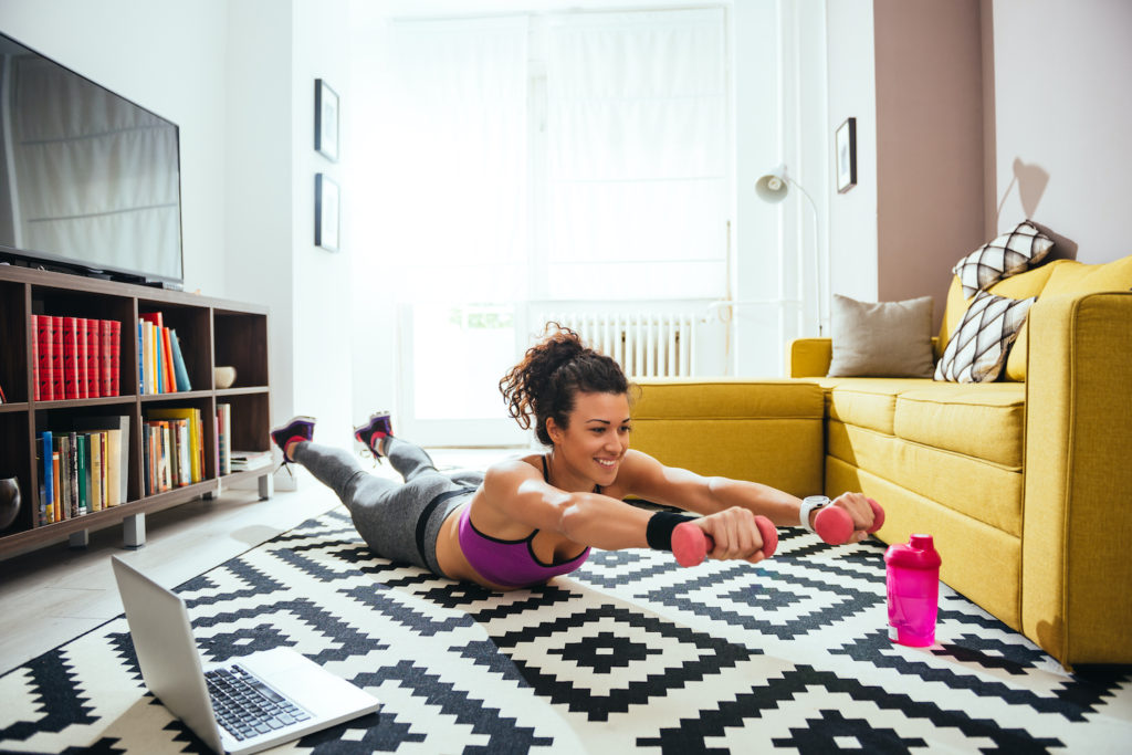 workout in living room
