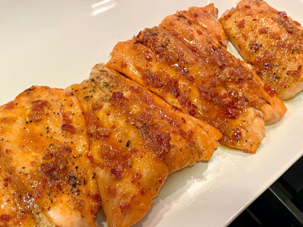 Bacon Bourbon Salmon Recipe Brown Sugar Elicit Folio