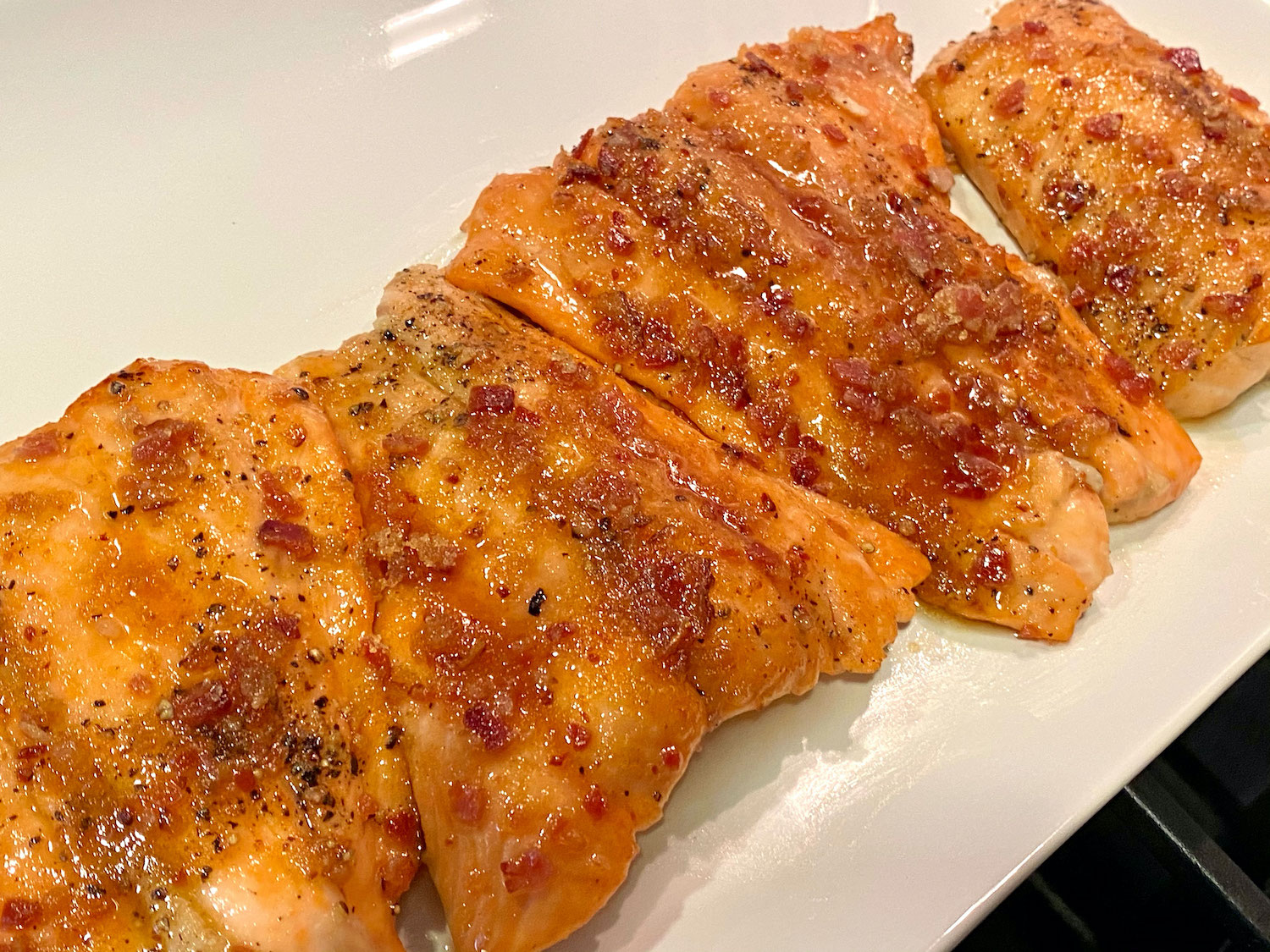 Bacon Bourbon Salmon Recipe Brown Sugar Elicit Folio