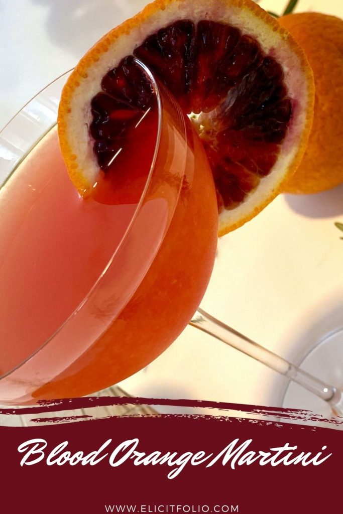blood orange martini recipe elicit folio pinterest pin