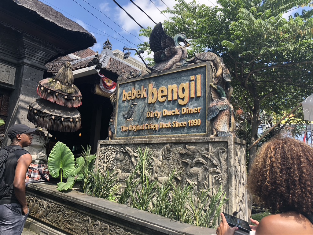 elicit folio bali restaurant sign photo of the Bebek Bengil