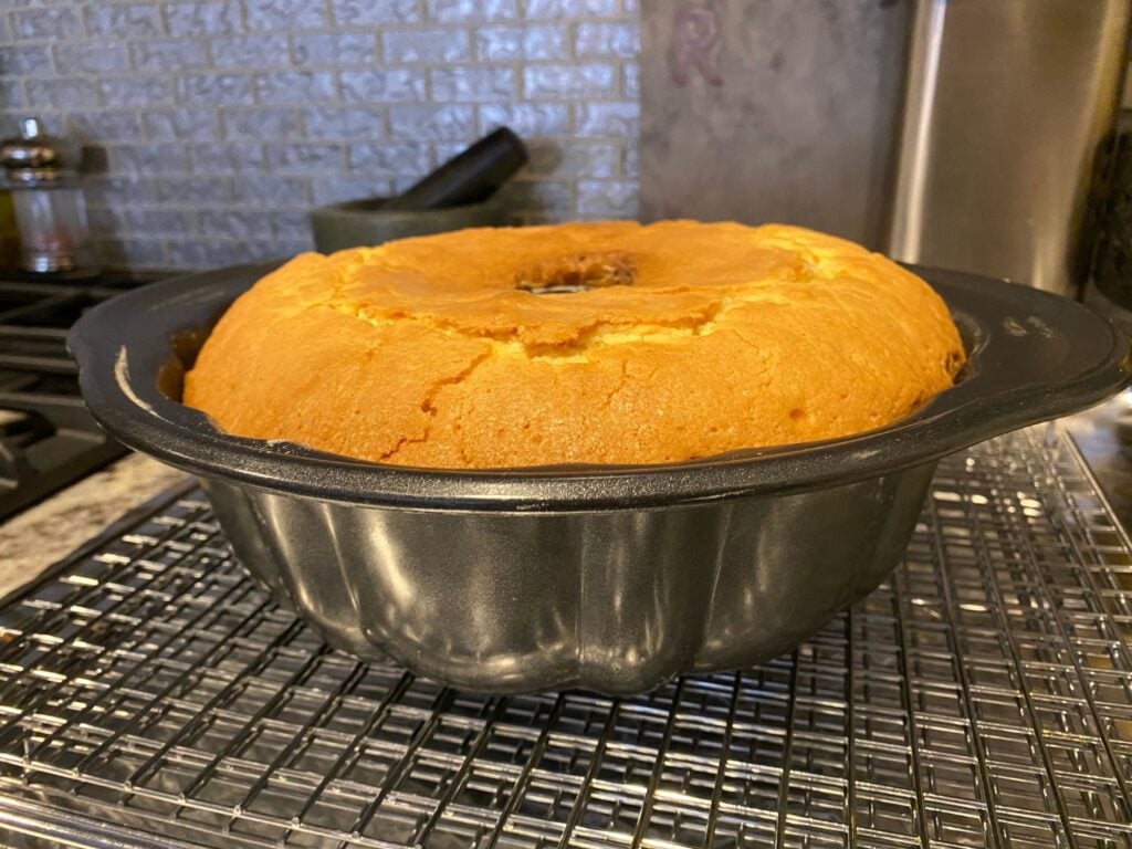Cream Cheese Pound Cake Family Recipe! Elicit Folio. Photo of cake in bundt pan