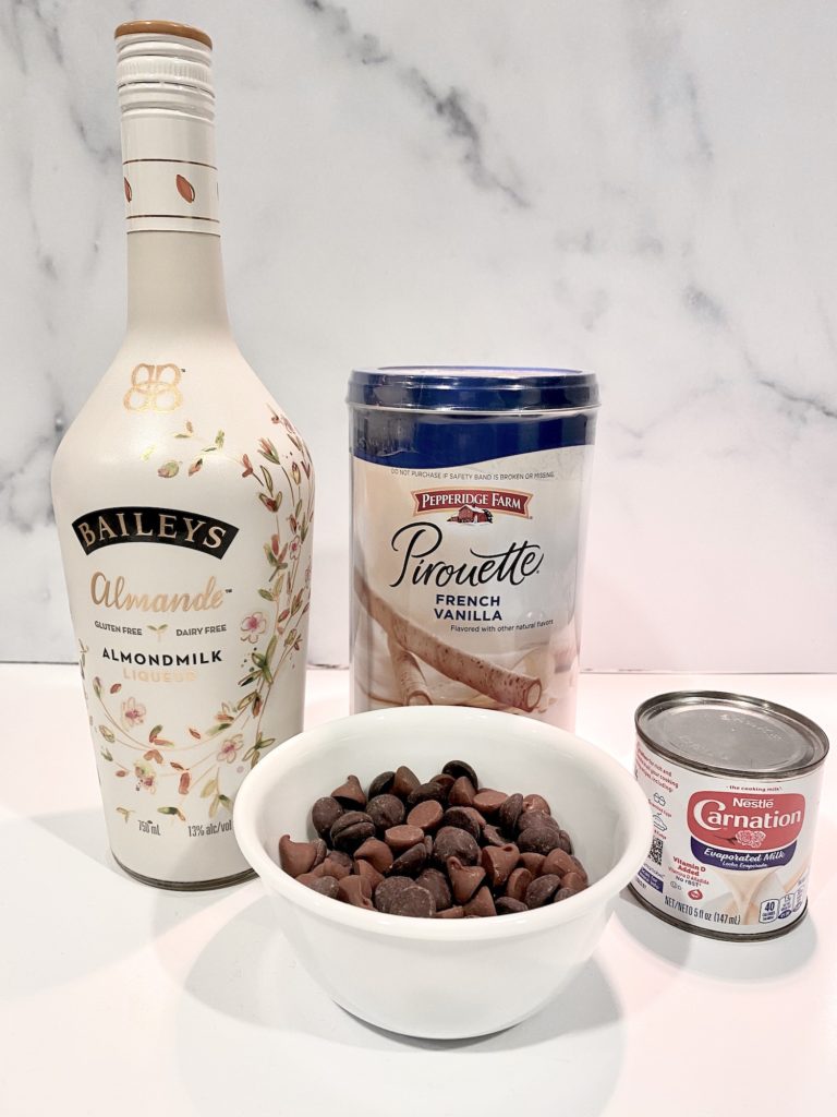 Photo of Baileys Almande, carnation milk and milk chocolate chips