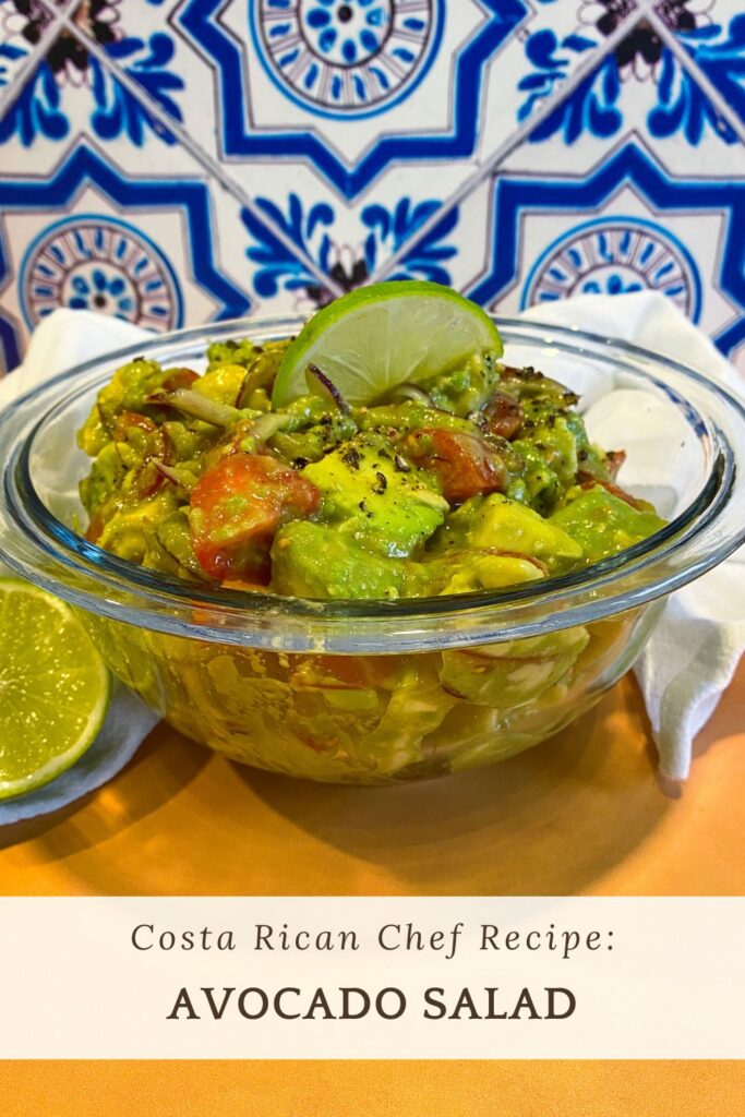 Avocado Salad Recipe Pin from Costa Rica Shared by Elicit Folio