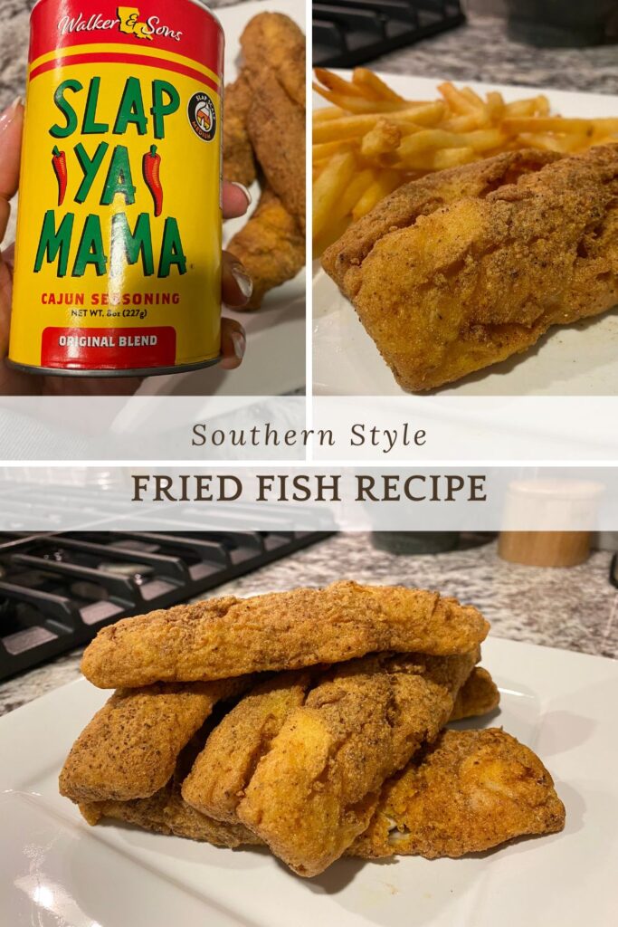 Photos of fried fish and seasoning