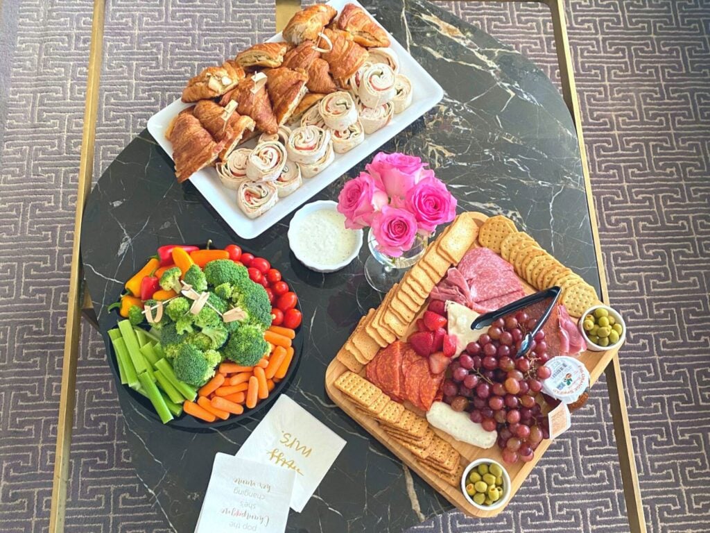 snack tray for guests