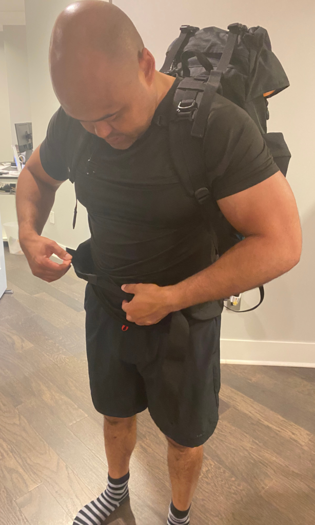 Photo of emergency to go bag on