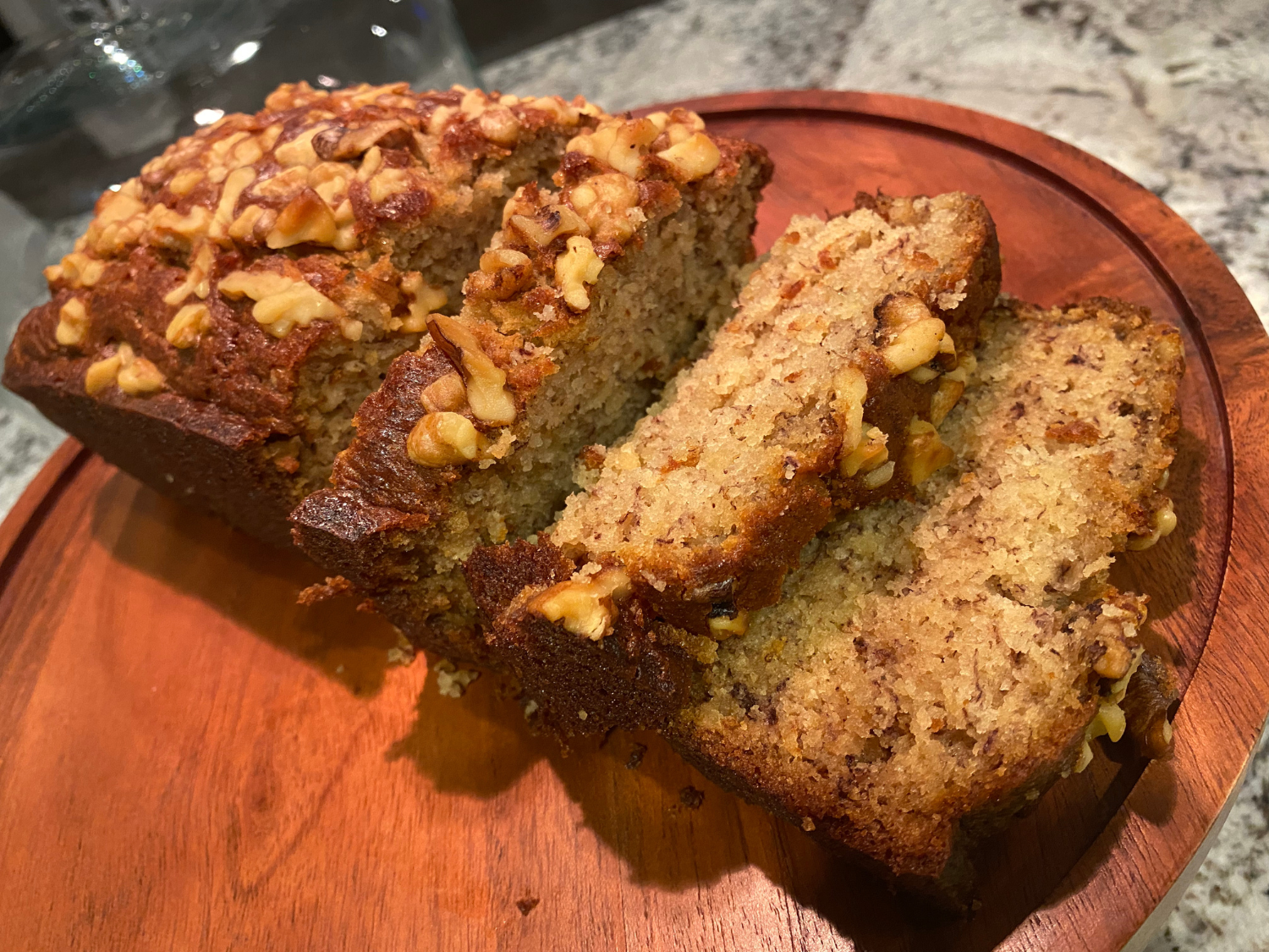 photo of sliced banana bread