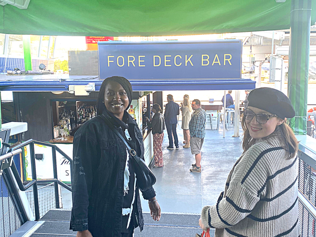 Photo of walking onto the Tattershall Castle dock