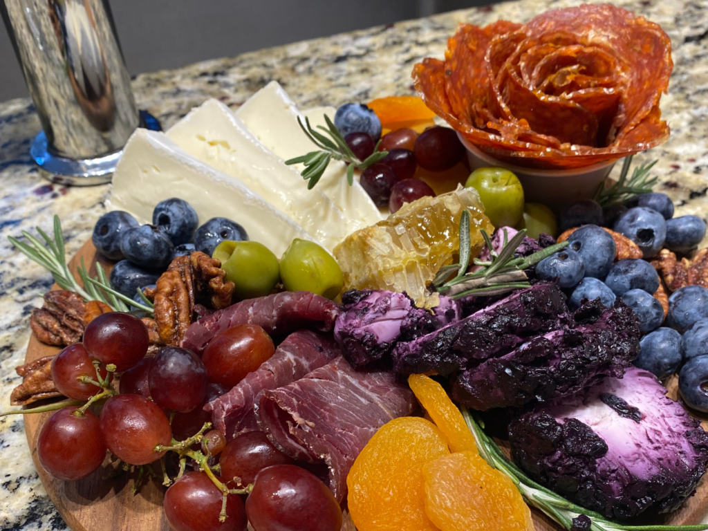 Photo of cheese and charcuterie board from Chateau Elan Winery cheese board class