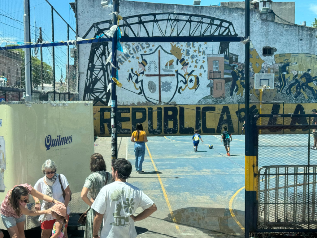 photo of kids playing soccer in Buenos Aires Argentina