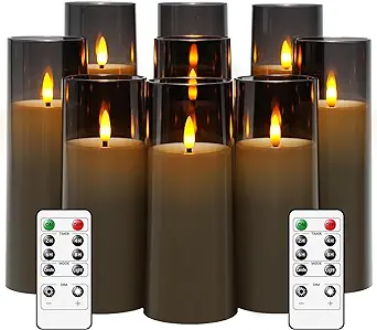 Faux candles for fondue table setting