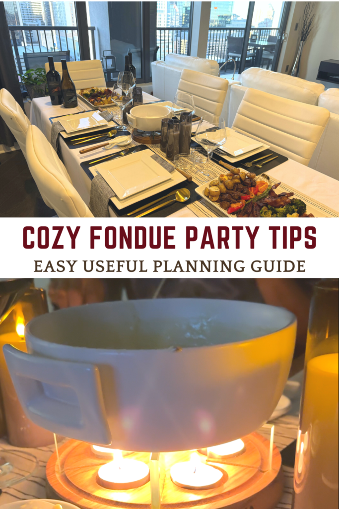 Pinterest pin on fondue party