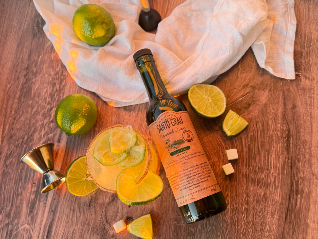 Photo of Caipirinha and cachaça and limes