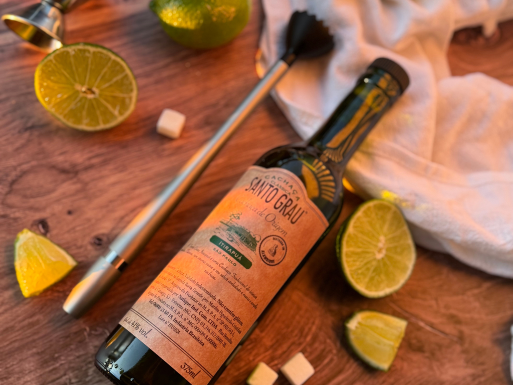 Photo of cachaça and limes