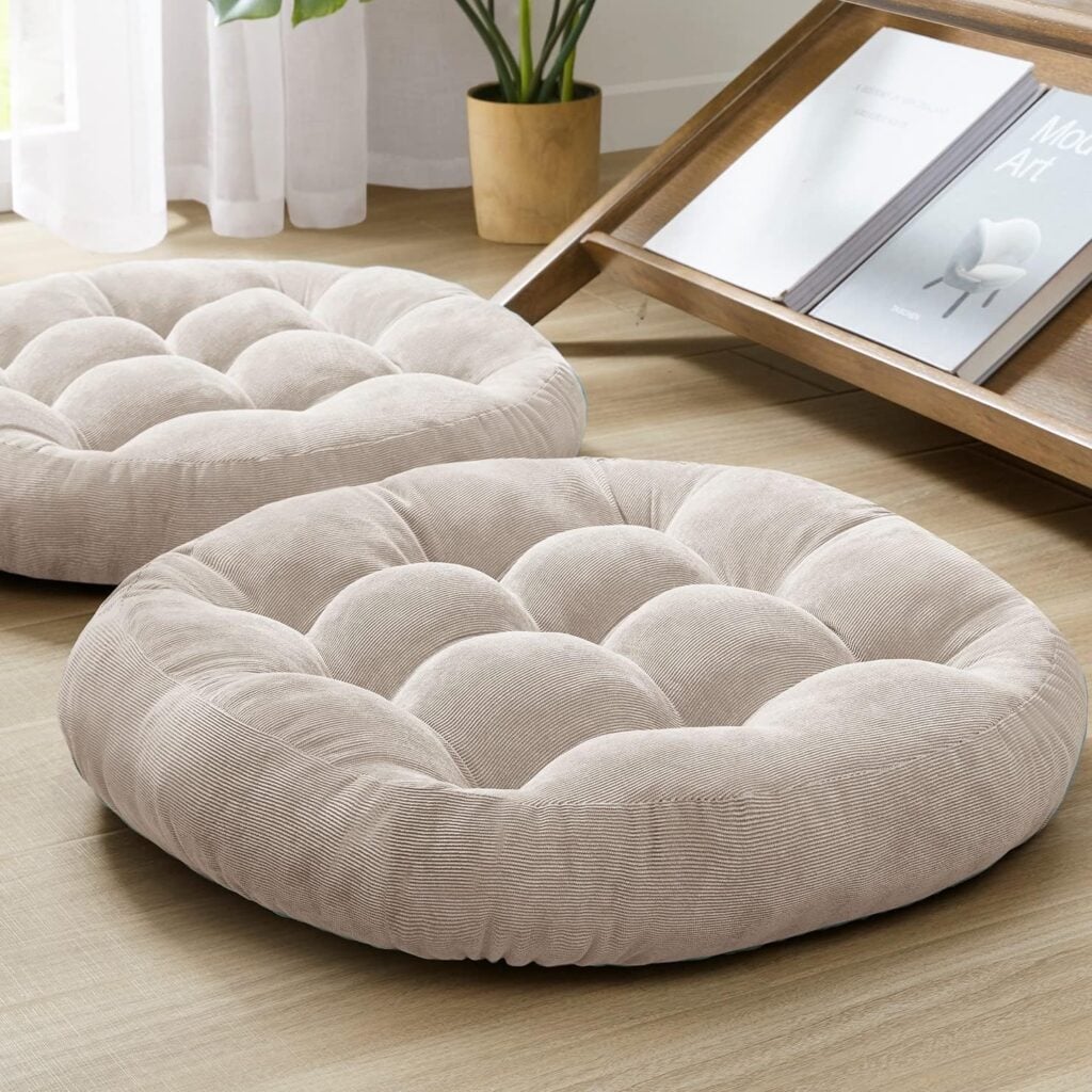 soft tan cushioned pillow