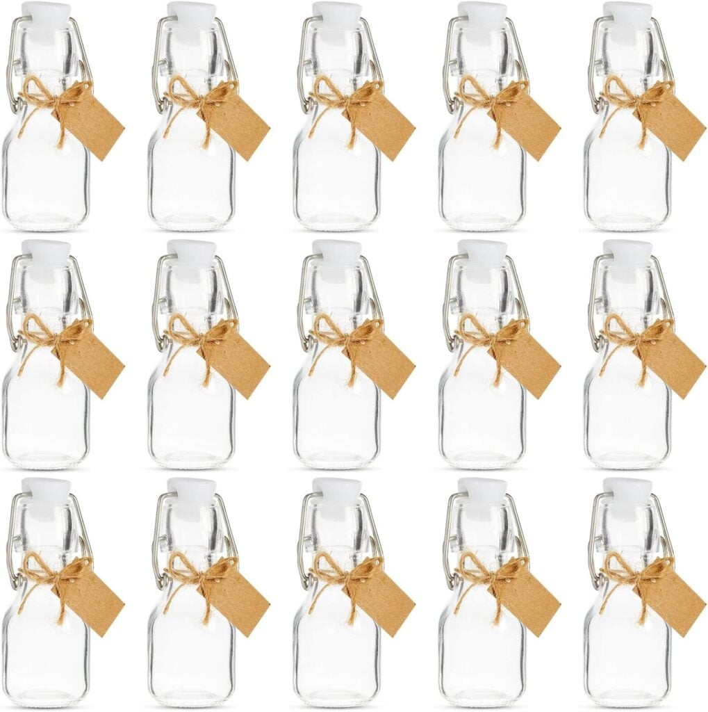 cute mini bottles for syrup at girls day brunch