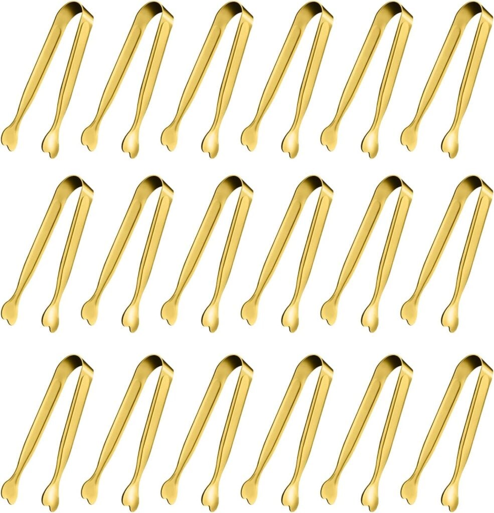 gold tongs for appetizers at girls day brunch