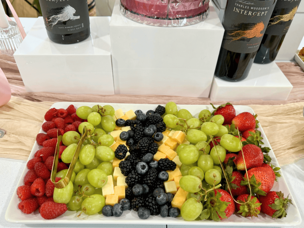 fruit and cheese tray for girls day brunch