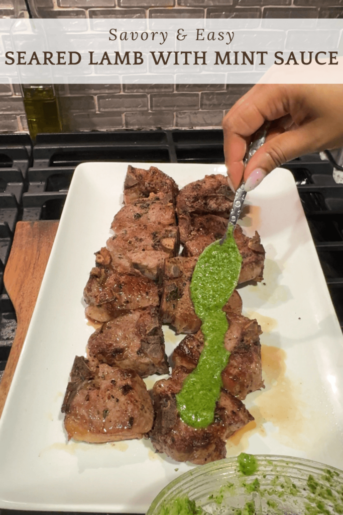 Seared Lamb Chops with Mint Sauce Recipe for Pinterest Elicit Folio 2
