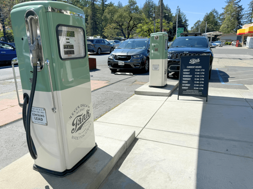 Photo of Tank Garage tasting room in Napa Valley