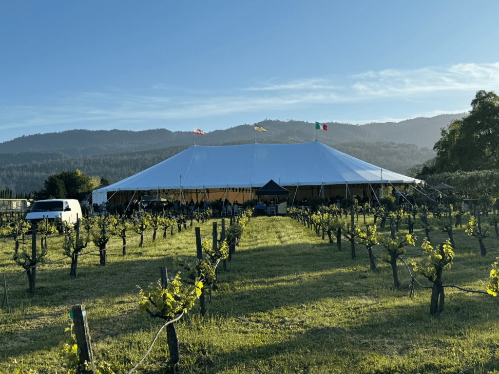 tent in Napa Valley