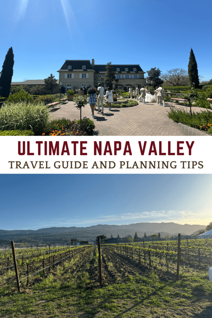 Pinterest pin for napa valley travel guide