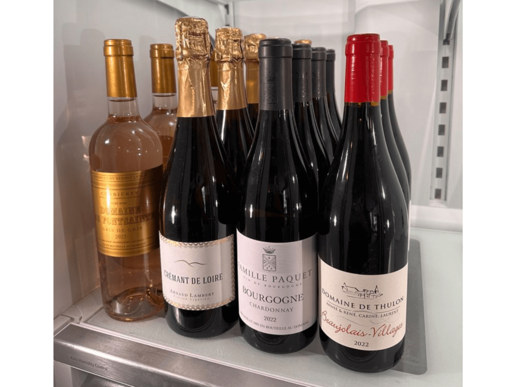 wine selection for wine and charcuterie party