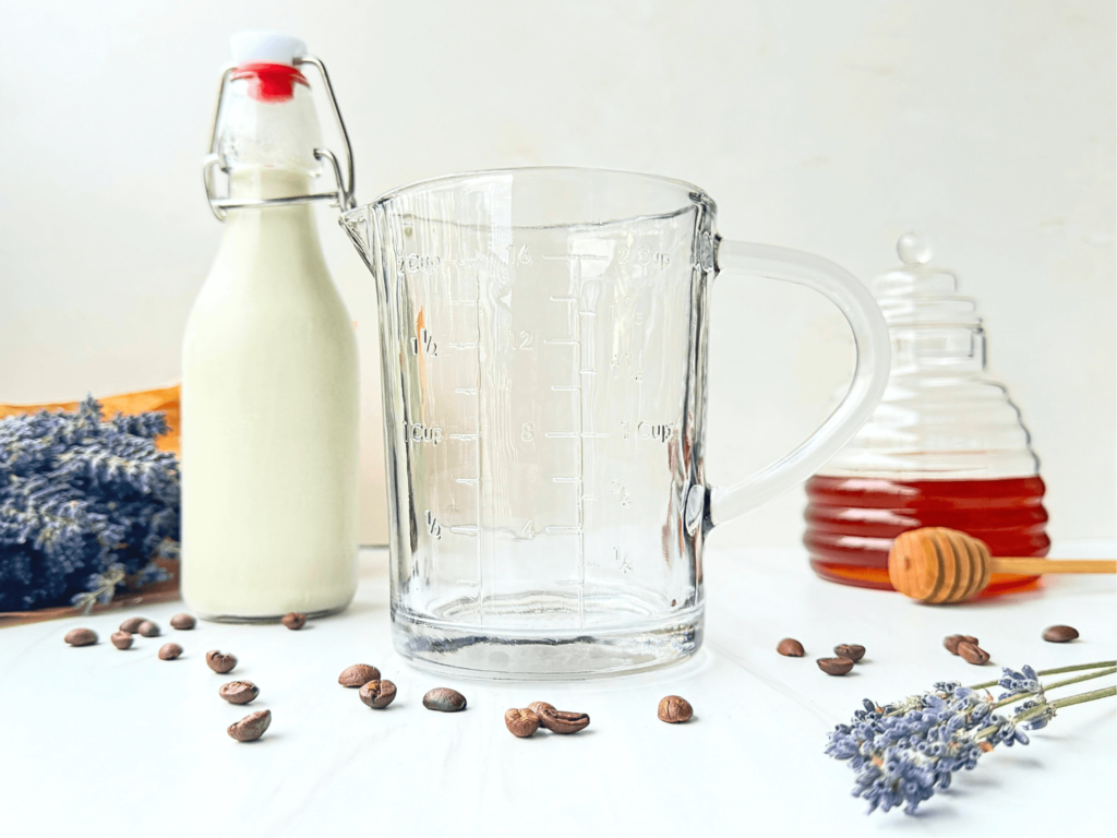 photo of milk, jar and honey
