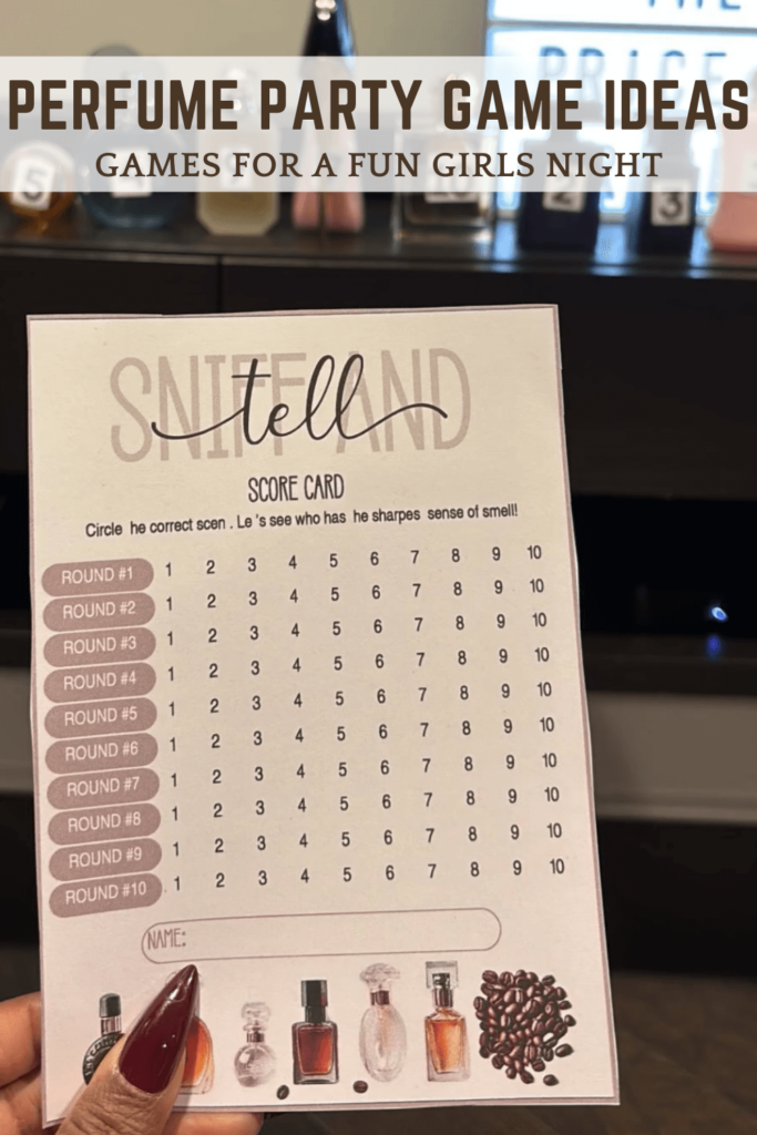 Pinterest graphic perfume party game