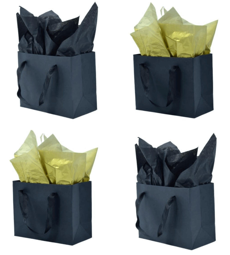 black matte gift bags
