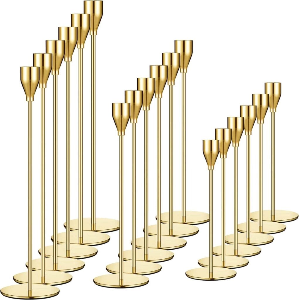 gold candle stick holders