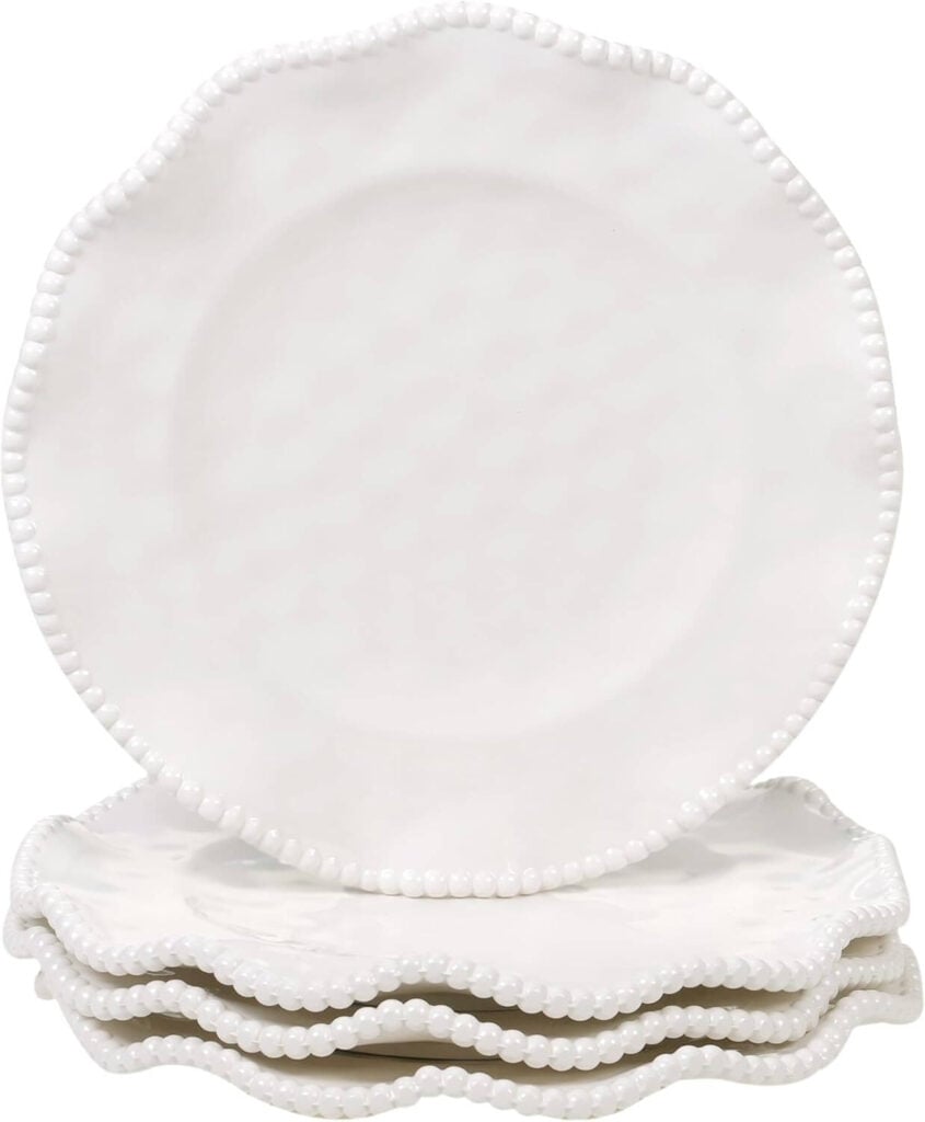 Cream Melamine Dinner Plates