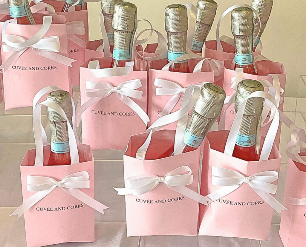 Cuvee and corks custom bags to go