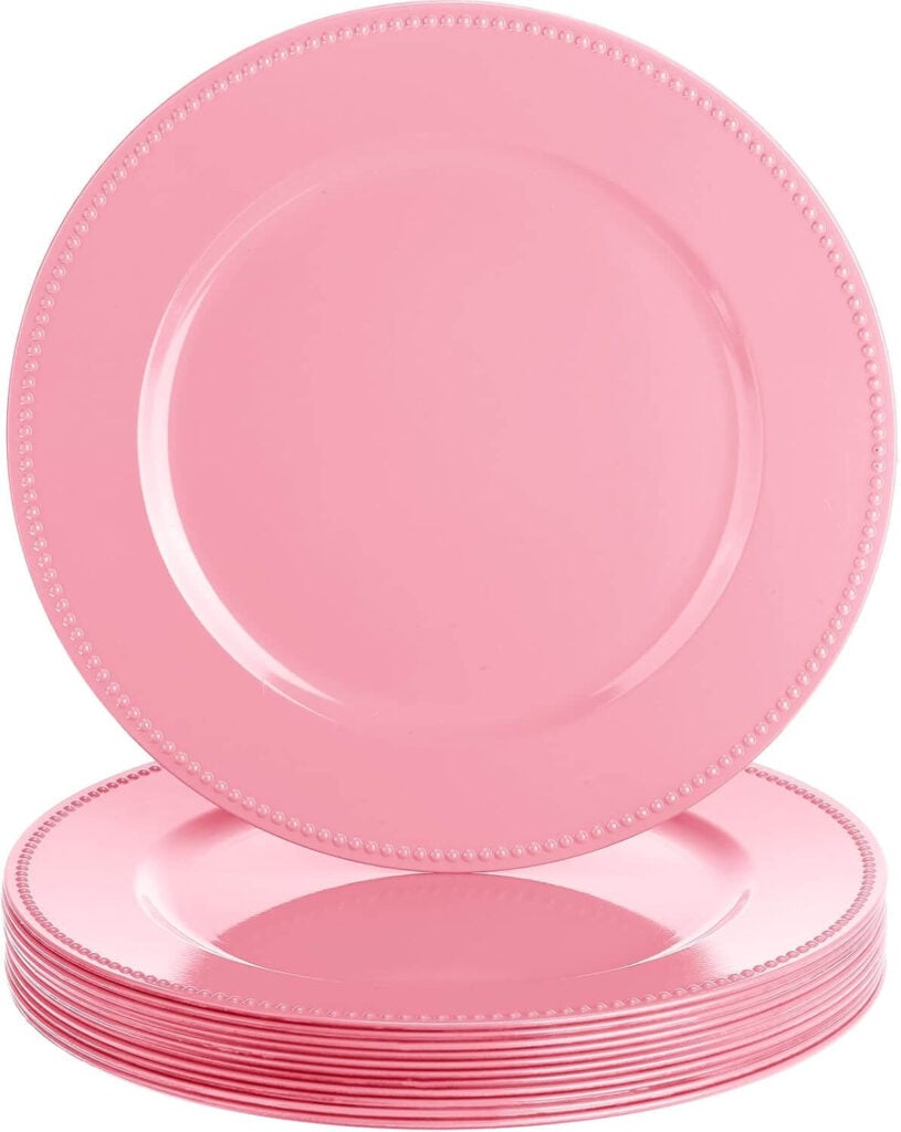 Pink Metallic Bead Charger Plates
