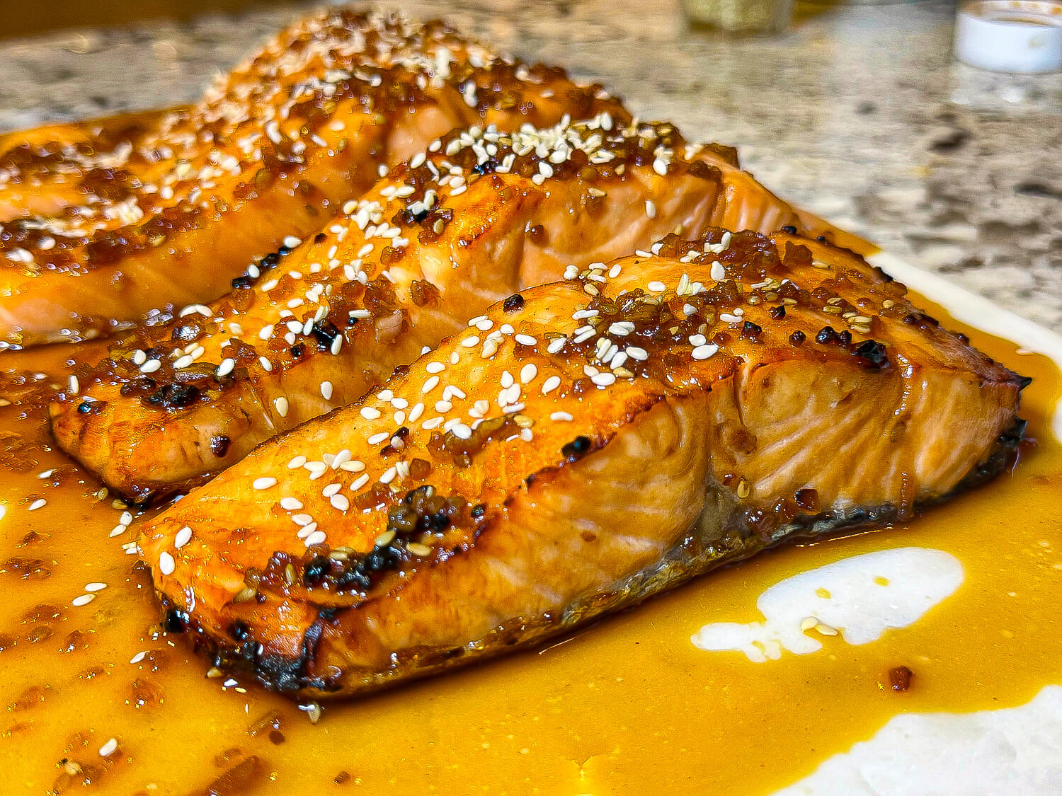 Close up photo of Teriyaki Salmon