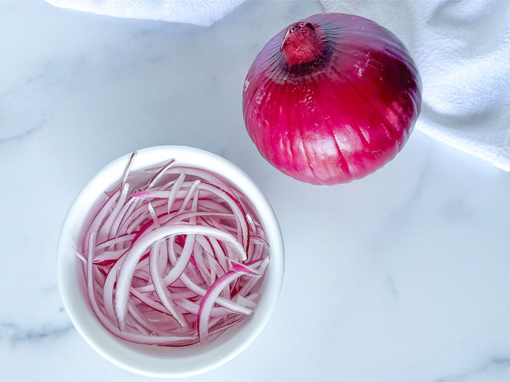photo of red onions