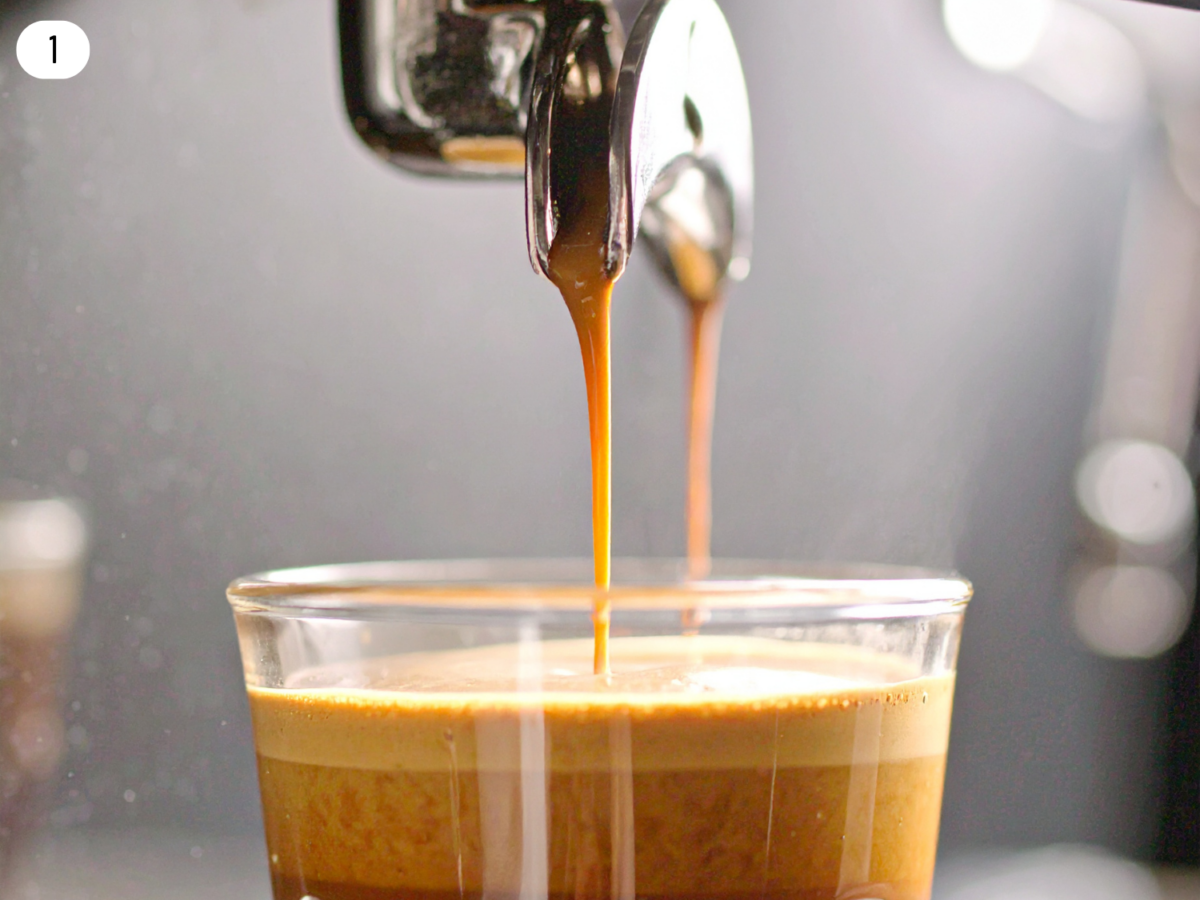 step 1 photo of brewing espresso