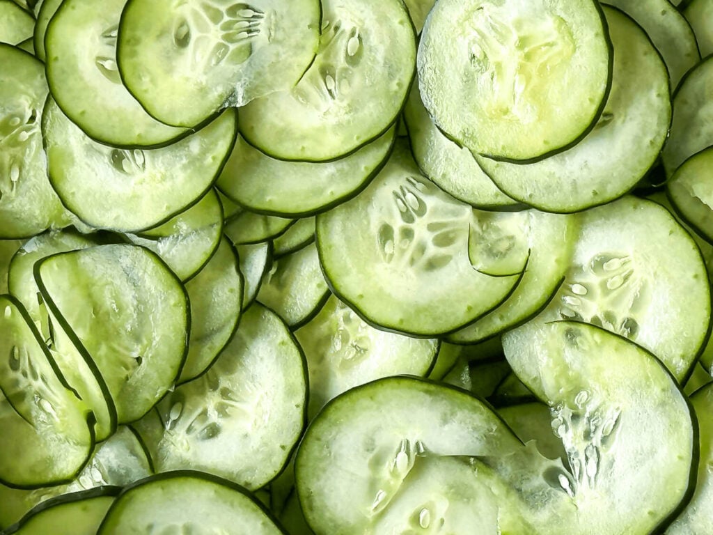 close up photo of cucumbers