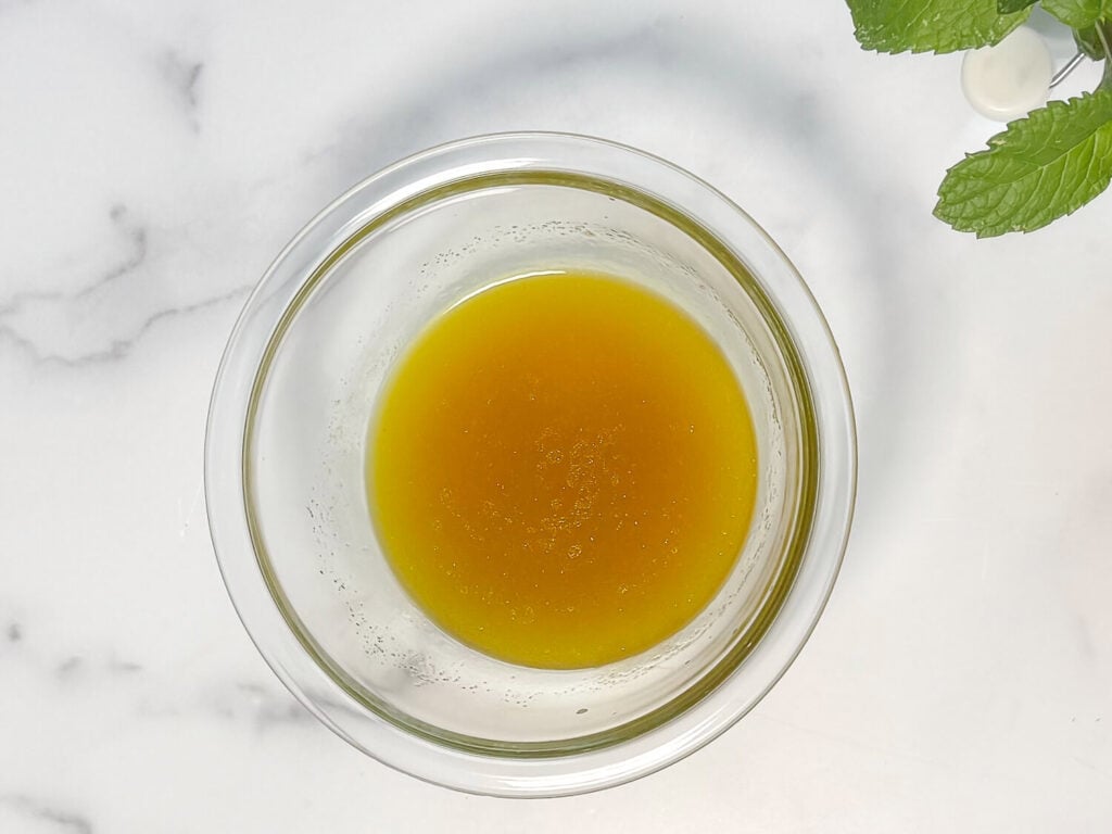 photo of combined honey lime dressing
