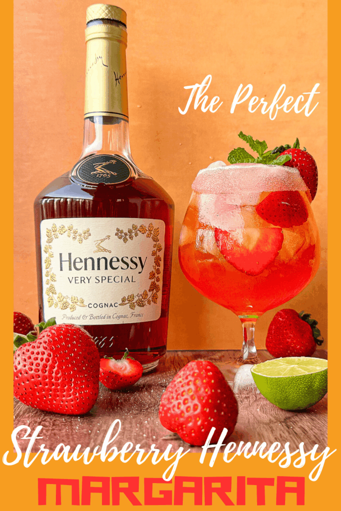 Photo of Pinterest Pin for a Strawberry Margarita