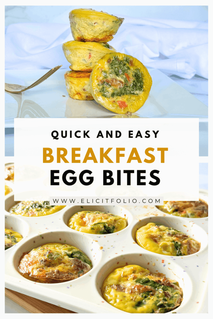 image of a pin for pinterest for the egg bites recipe