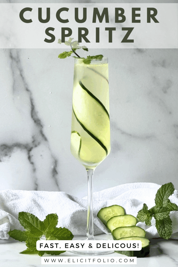Pinterest Pin for a Cucumber Spritz